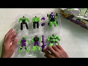 This is how the Decepticons CONSTRUCTICONS are transformed into DEVASTATOR, TRANSFORMERS G1 HASBRO