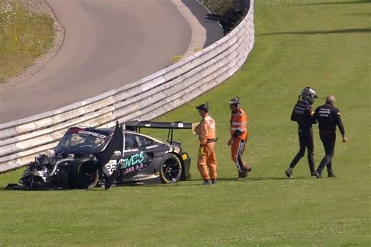 Porsche ‘obliterates’ dawdling McLaren in massive Spa 24 crash