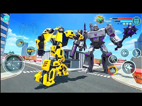 Mech Futuristic Robot Car Jet Transformers City Battle - Android Gameplay