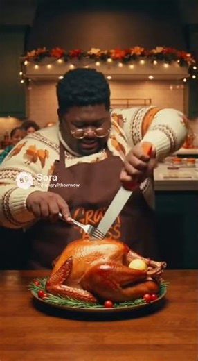 Norbit Ruins Thanksgiving Dinner 😭💀🦃 | #Sora2 #ComedyShort