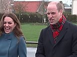 Animated Duke and Duchess of Cambridge drop in at school on tour