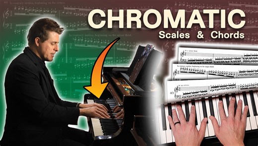 Chromatic Scales & Chords This 28-minute video is part of the ProPractice Technique Series that is based on helping students master scales, arpeggios, triads and inversions, and seventh chords and inversions in each key. This video is a refilmed tutorial (the series was originally filmed in 2014, but I wanted to refilm due to better lighting, microphones, and cameras, as well as improved teaching methods that I’ve gained since the original filming of this series). Each video in this series prese