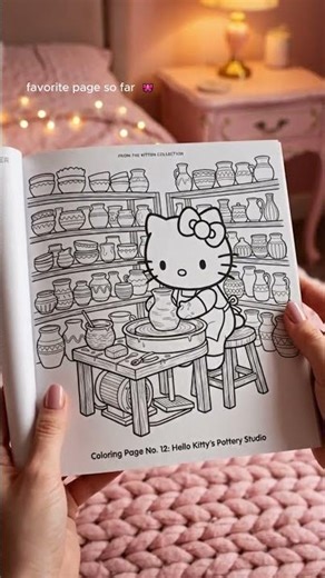 Cozy Hello Kitty Coloring Book 🎀 #shorts