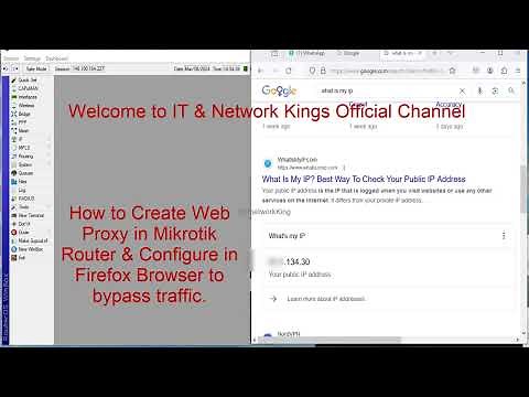 How to Create Web Proxy in Mikrotik Router & Web Proxy Configure in Firefox Browser ‪@itnetworkKing‬
