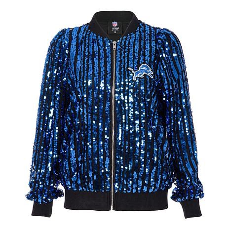 Officially Licensed NFL Women's Sequin Jacket from Fabgating by Cucé - Lions | HSN