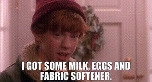 I got some milk, eggs and fabric softener.