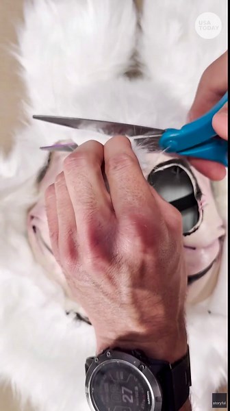 See the eerily-realistic Halloween mask of the viral Labubu doll