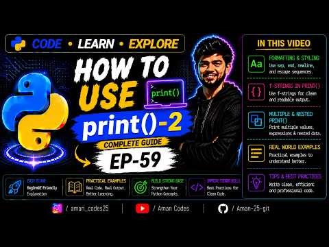 how to use print()-2 Ep-59