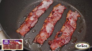 14 reactions | Start your day with sound of sizzling Grace BBQ bacon 肋! Share with us a video of your best bacon sizzle (must include Grace BBQ Bacon) for a chance to win a special prize! #TeamFnM | Grace Fish and Meats | Facebook