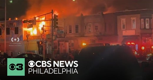 Crews battle rowhome fire in Camden, New Jersey
