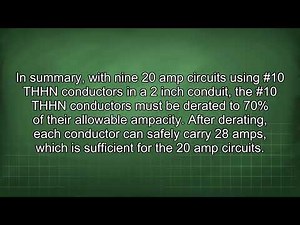 Derating #10 THHN Conductors in Conduit Explained