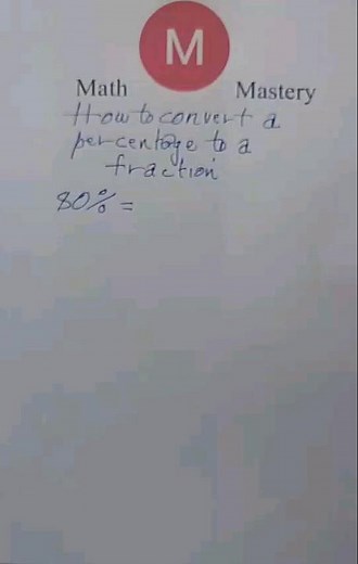 Converting Percent to Fraction Made EASY!