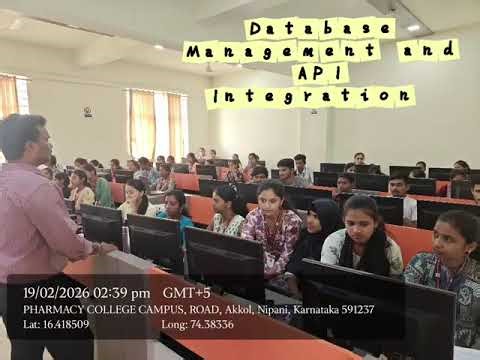 📘 Database Management & API Integration – Certification Course‪@klecollegeofbcanipani6103‬