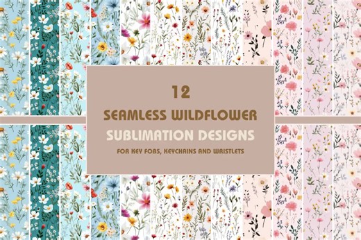 Floral Key Fob Sublimation Designs: Wristlet PNG Bundle (digital Download) - Etsy