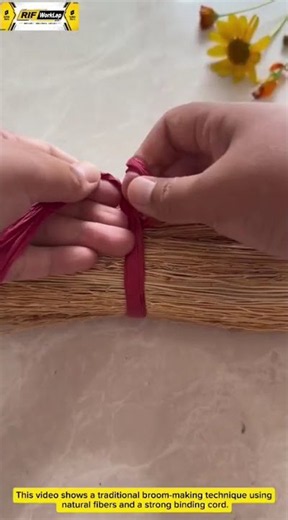 Traditional Broom Making – Simple Binding Technique Using Natural Fibers