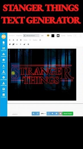 Stranger Things Font Generator #shorts