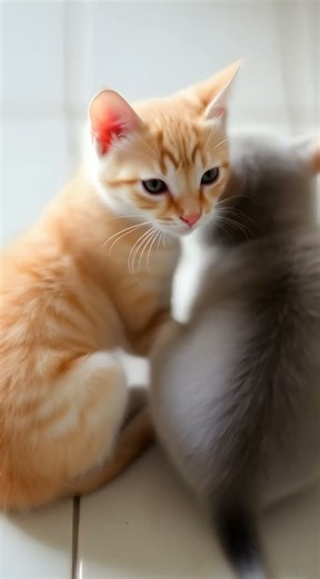 Emo Cat Hugs 🐾 Adorable Kitten Cuddle Moment!