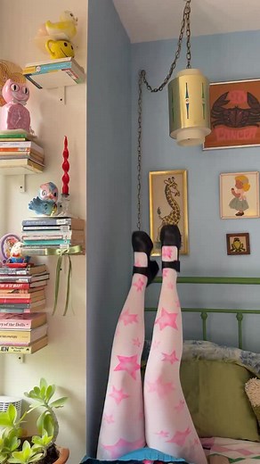 my new collection of airbrushed tights  pink for fall #tights #airbrushed #maximalism #socks | Megan O’Cain | Facebook