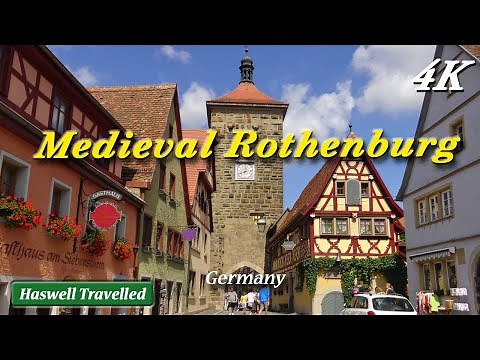 Rothenburg ob der Tauber, Medieval Walled Old Town - Germany 4K Travel Video