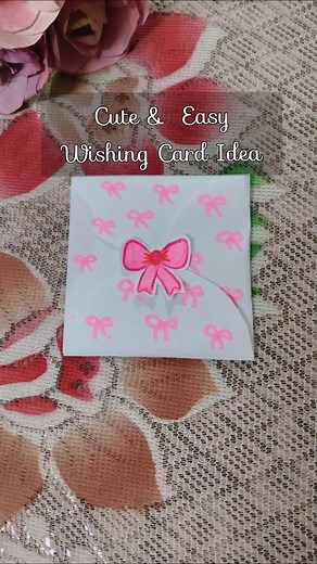 Cute & Easy Wishing Card Ideas🎀💌 by Jinat #cutecards #diy #cardcreations #cards #easycards #ytshorts