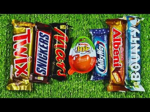 Popular Chocolate Bars ASMR | Unwrapping Snickers Twix Bounty and More🎧🍬