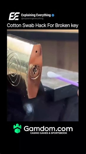 rahulyadav | Explaining Everythinng on Instagram: "Stop panicking over a snapped key. This viral hack demonstrates how to use molecular expansion to retrieve a broken fragment from a padlock in seconds. The secret lies in the thermal grip. By igniting the tip of a cotton swab and pressing the molten, charred head into the keyway, you create a custom-molded anchor. As the material expands into the grooves of the fragment and then rapidly cools, it creates a high-friction bond. This minor thermal