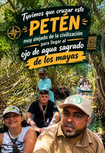 Tuvimos que cruzar este peten en medio de la nada para llegar al Ojo de Agua sagrado maya