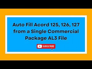 Auto fill ACORD 125, 126, 127 from a single Commerical Package AL3 file