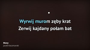 Jacek Kaczmarski – Mury | Karaoke 🎵
