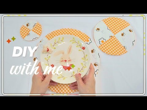 Easy Fabric Coaster Tutorial | Make a Matching Set 💕