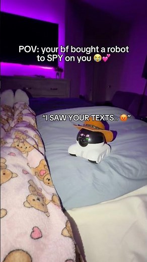 My robot bf saw my texts… 😭💕 #longdistance #minirobot