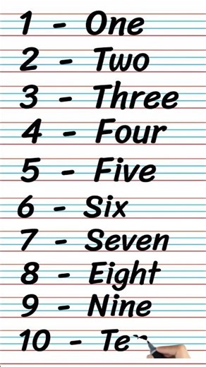 123 / one two three / write 1 to 10 number /#123