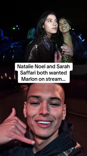Natalie Noel and Sarah saffari on stream. Marlon rizzing. Marlon on stream. Marlon best moments. #marlon #marlon3lg #streamerclips #fyp #clips