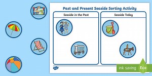 Past and Present Seaside Sorting Activity