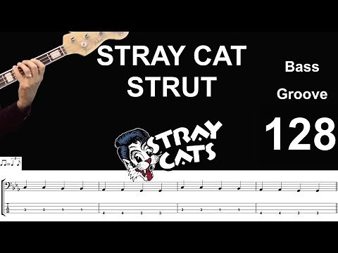 STRAY CAT STRUT (Stray Cats) How to Play Bass Groove Cover with Score & Tab Lesson