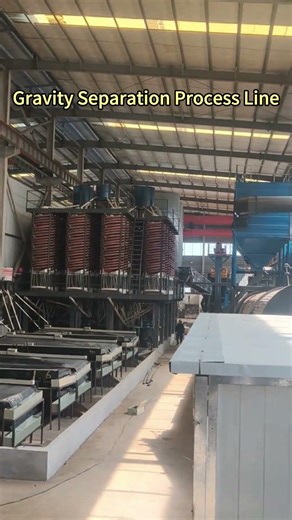 Gravity Separation Process Line for gold, chrome, tin, tungsten, and other heavy mineral ores.
