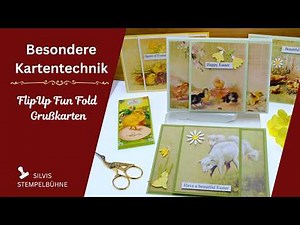 Easter card / Spring card / Special card technique / Flip Up Fun Fold greeting card