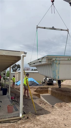 1.1K views | Just hanging around…  Our Unity pool in Oasis getting the VIP lift treatment today! Thanks to quickliftcranes #NexusPools #CraneLift #PoolGoals #OasisVibes #NexusFamily #nakedpools #NexusPoolsWangaratta #PoolDeliveryDay #nexuspool #quicklift | Nexus Pools Wangaratta | Facebook