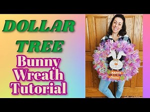 Dollar Tree Bunny Wreath Quick Tutorial | Curly Deco Mesh Wreath