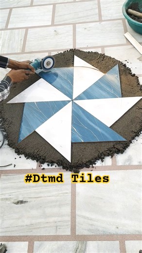 Circle Tiles Design Cutting with Fitting Tricks #design #circle #cuttingskills #ideas #shorts