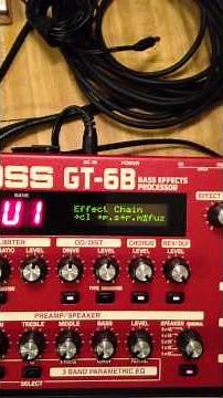 Boss GT-6B bass effects processor: how to change the order of effects in the effects chain