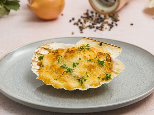 coquilles Saint-Jacques gratinées