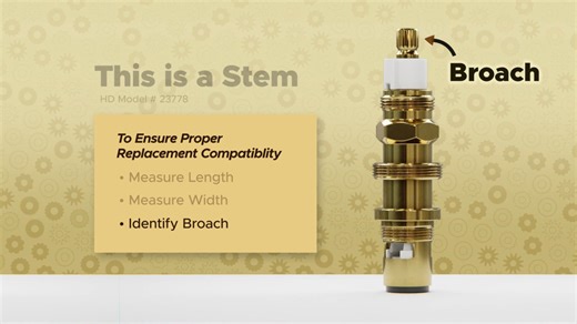 Everbilt 1 5/8 in. 16 pt. Broach Replacement Stem for Gerber replaces 98-689 22111