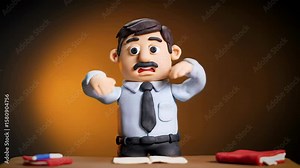 Plasticine student transforms shapes during an engaging claymation experience in a classroom setting