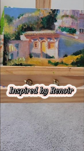 Oil on canvas painting process. Impressionism #oilpainting #renoir #impressionism #artshare