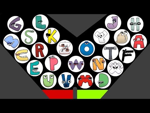 ALL 26 Alphablocks Survival Marble Race In Algodoo Round 1