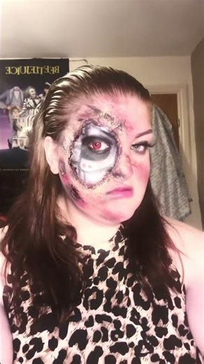 terminator inspired makeup 🔥 #terminator #makeup #foryoupage #sfxmakeup #cosplay #cosplaymakeup