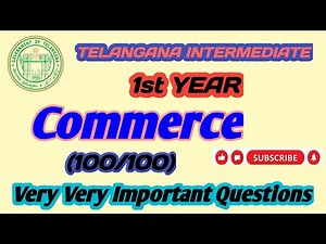 INTER 1ST YEAR COMMERCE Important questions 2025