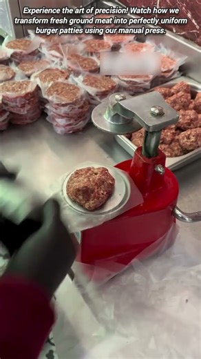 Professional Manual Press Making Perfect Uniform Burger Meat Patties