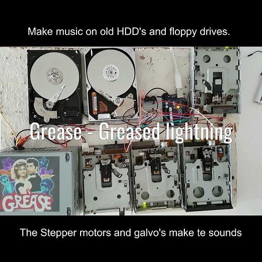 Music made with HDD's and Floppy drives! Hacked electronics.